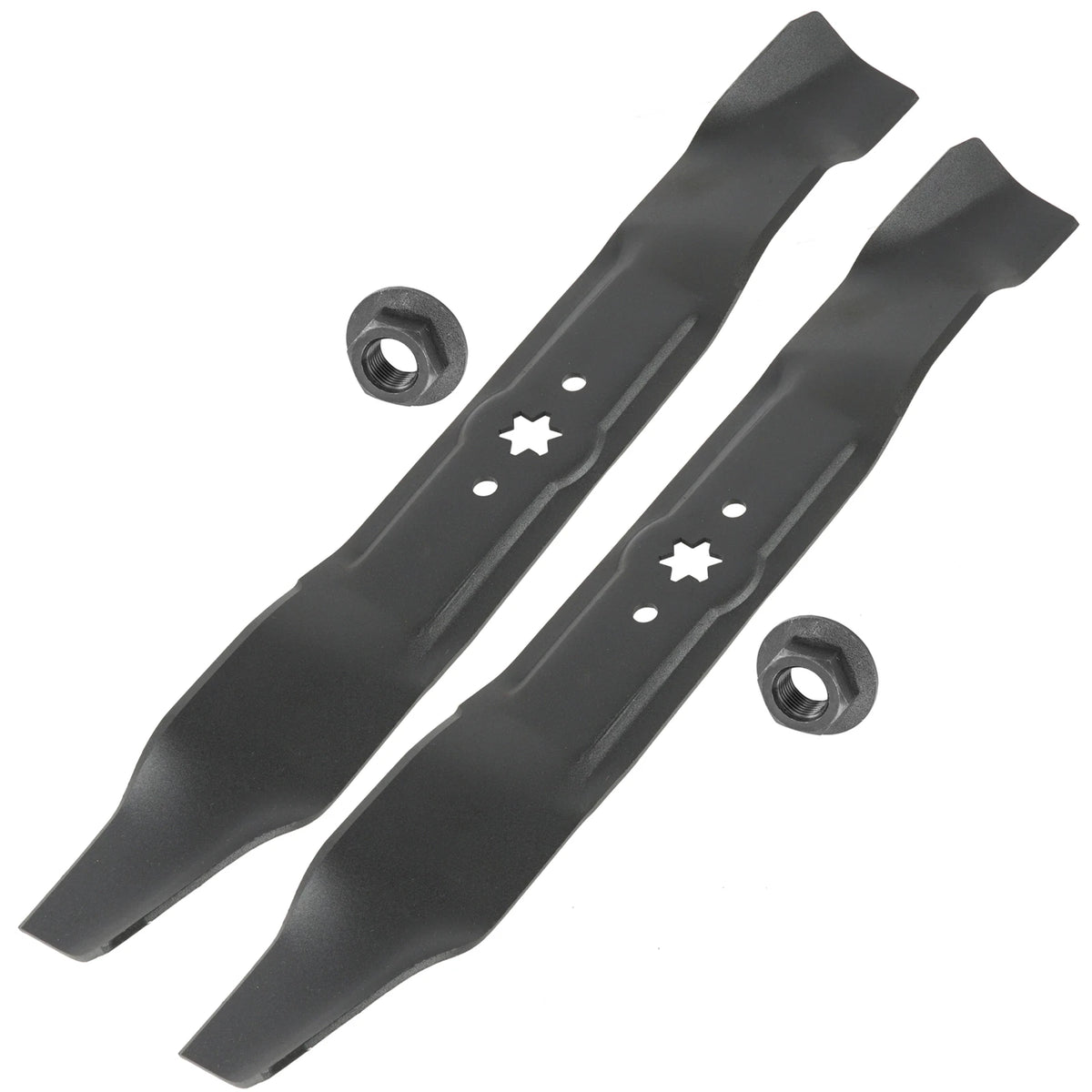 Set of 2 Deck Blades w/Nuts for Cub Cadet MTD (MB1272+NU2162)