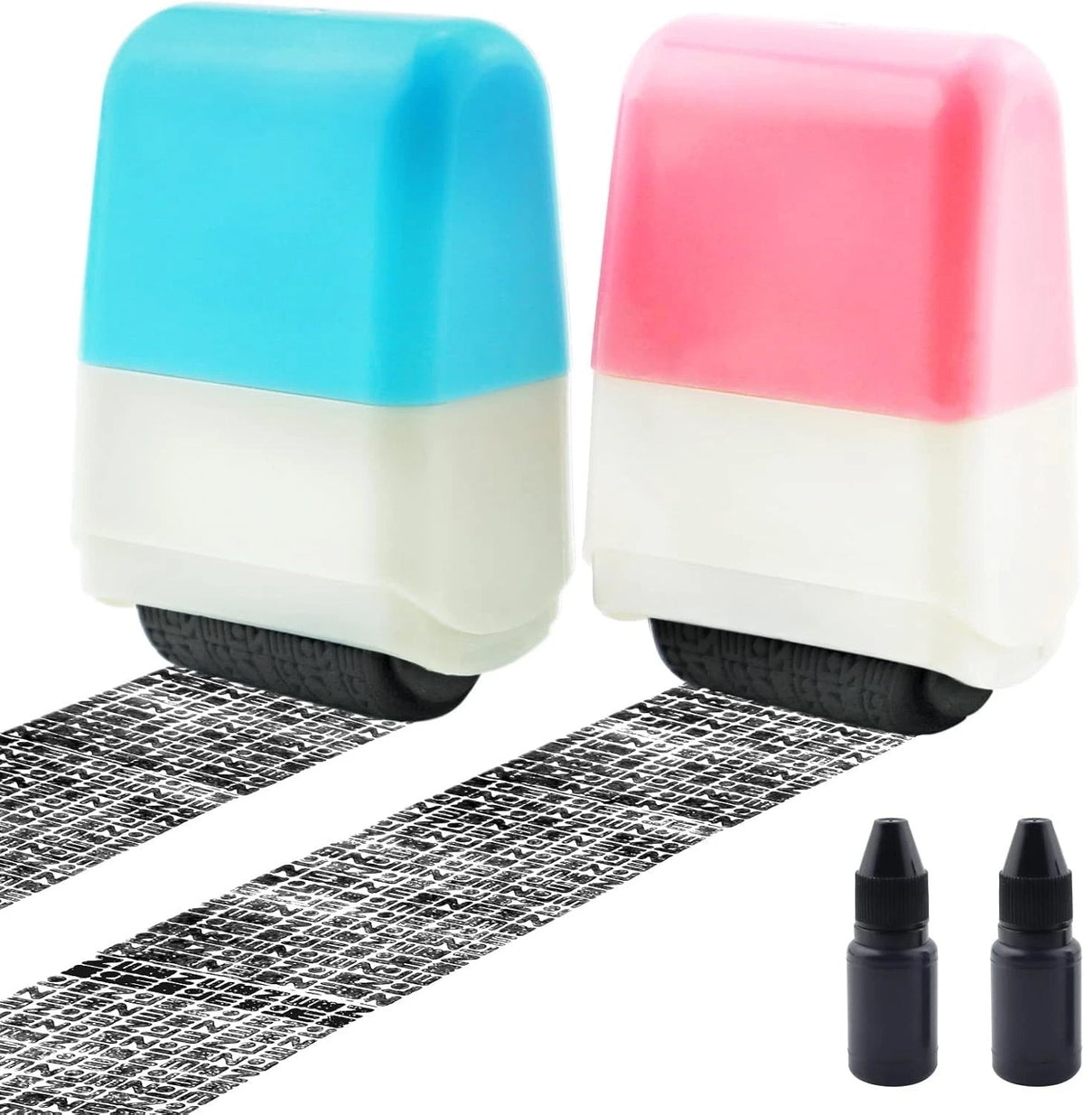2X Identity Protection Roller Stamps with Ink Refills
