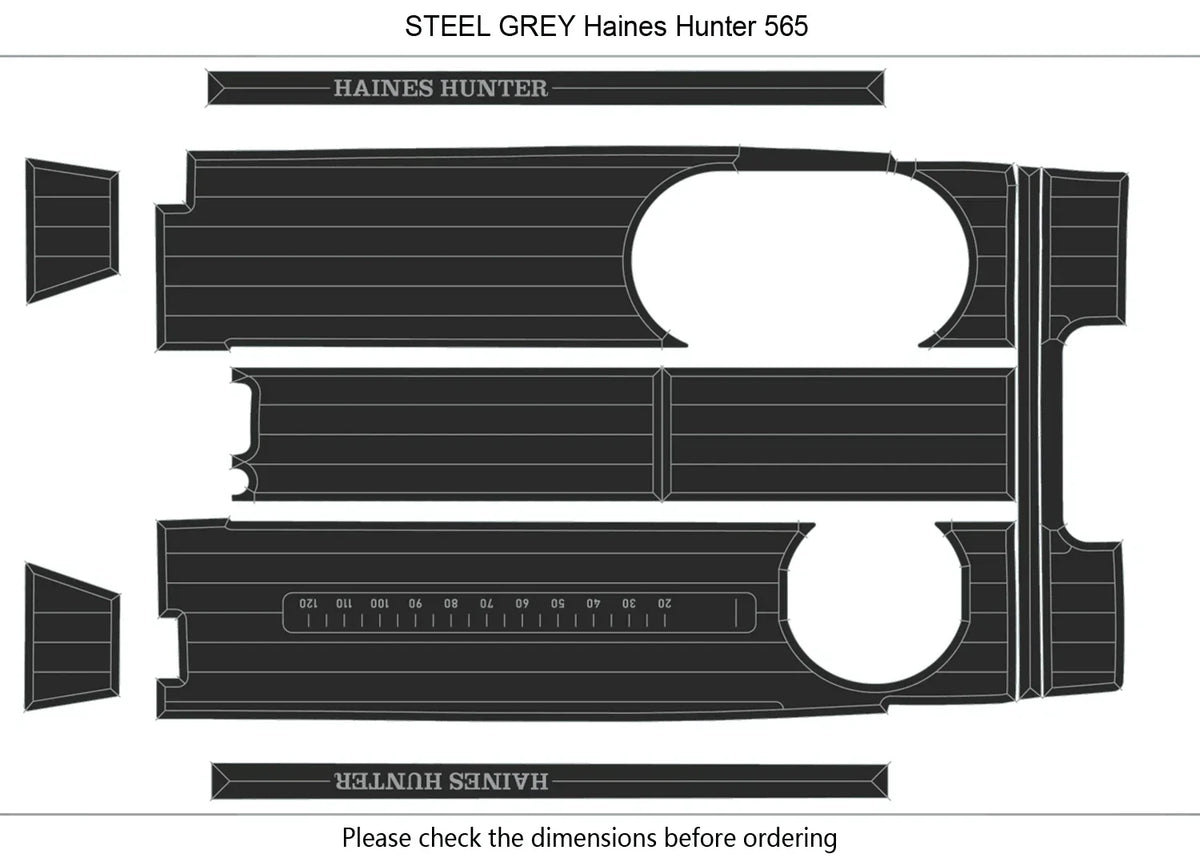 EVA Pad Teak Deck Flooring for Haines Hunter 565