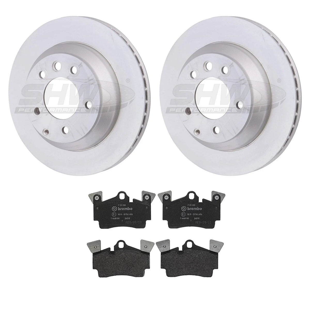 SHW Performance Brake Kit with Rotors & Brembo Pads for Q7 Cayenne Touareg (2007–2018)