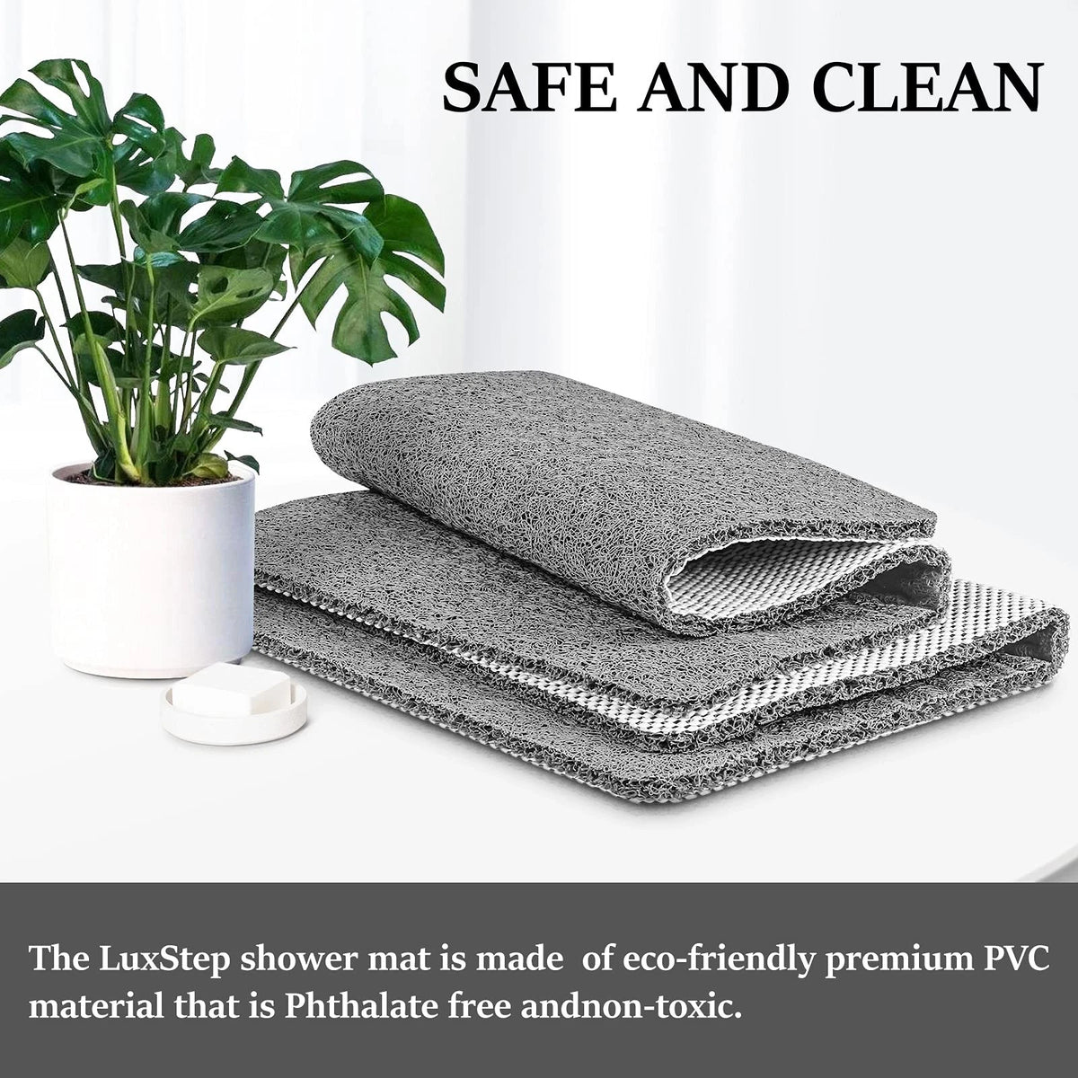 Non-Slip Shower Mat for Bathtub 24x16 inch