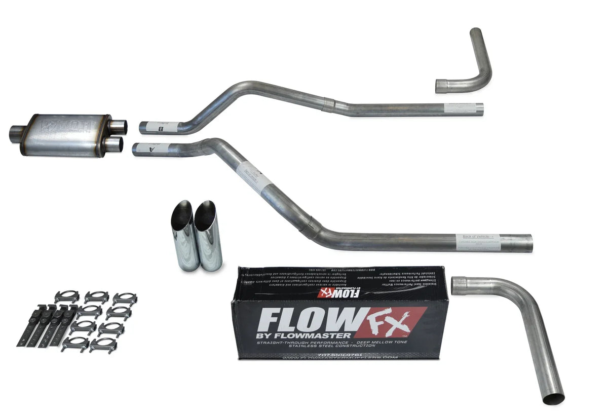 2.5" Dual Exhaust Kit for GMC Jimmy (1995–1999) Flowmaster Flow FX Slash Tip