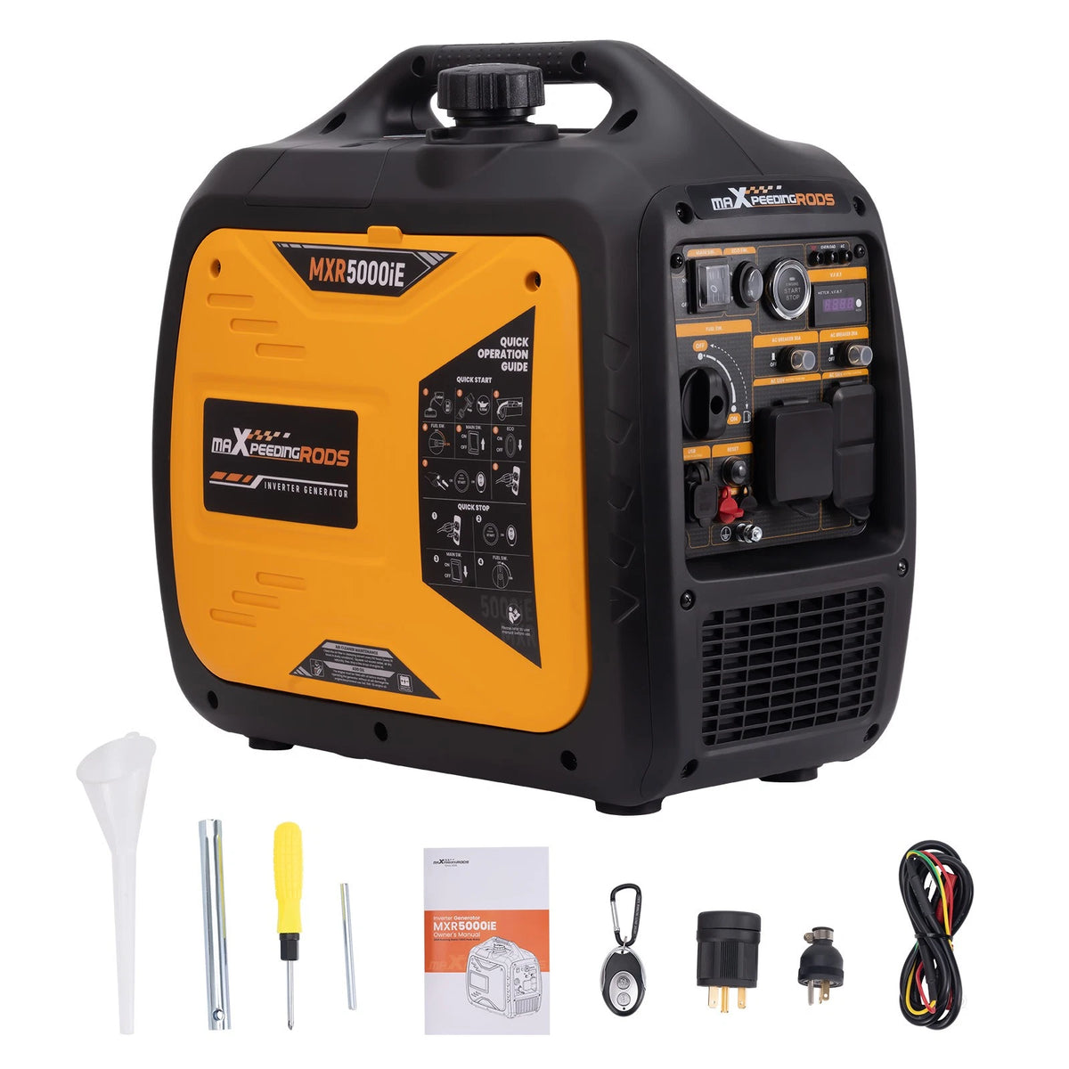 5KW Portable Inverter Generator for Gas Powered Remote Start (120V)