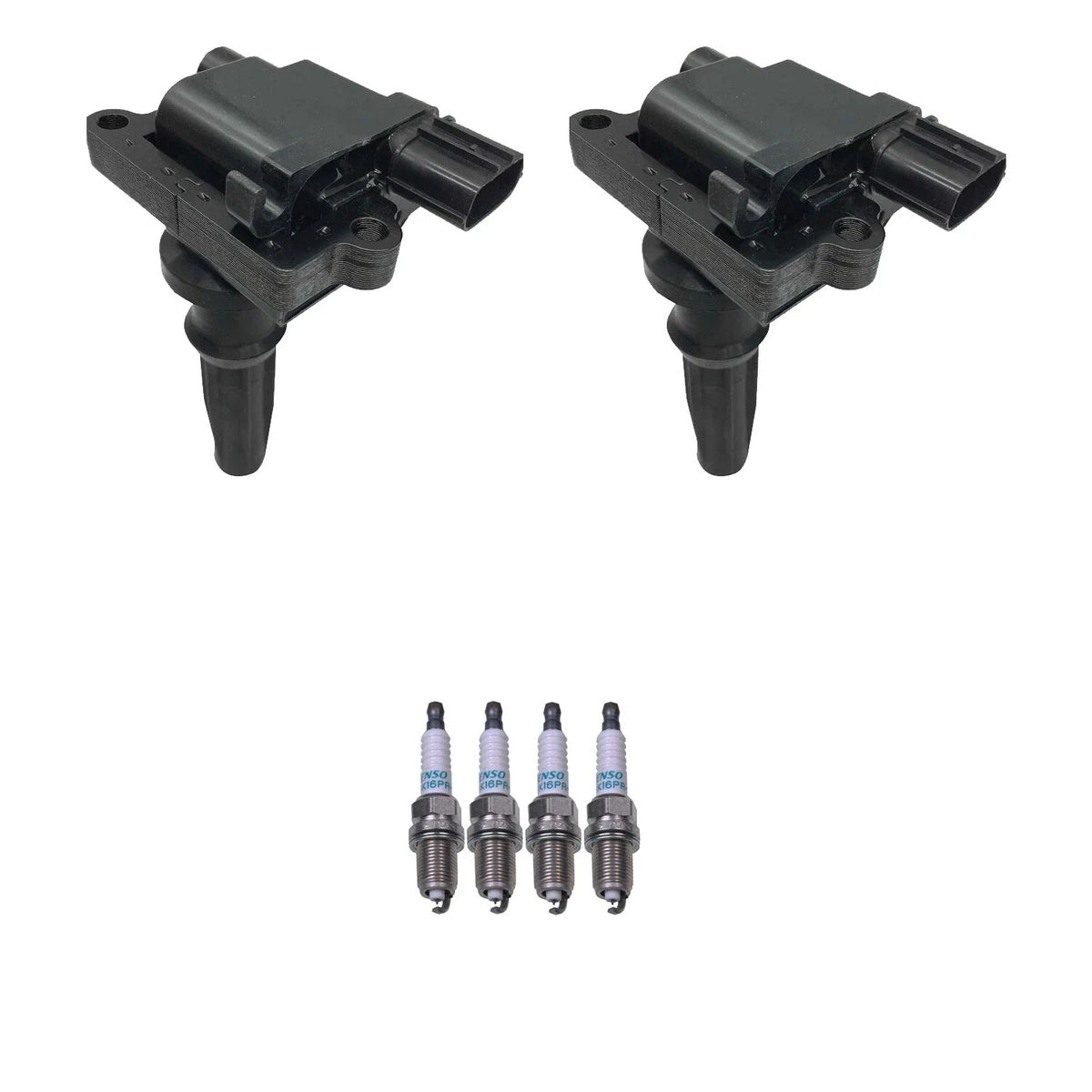 Set of 2 Ignition Coils & 4 Denso Iridium Spark Plugs for Kia Optima (2011–2015)