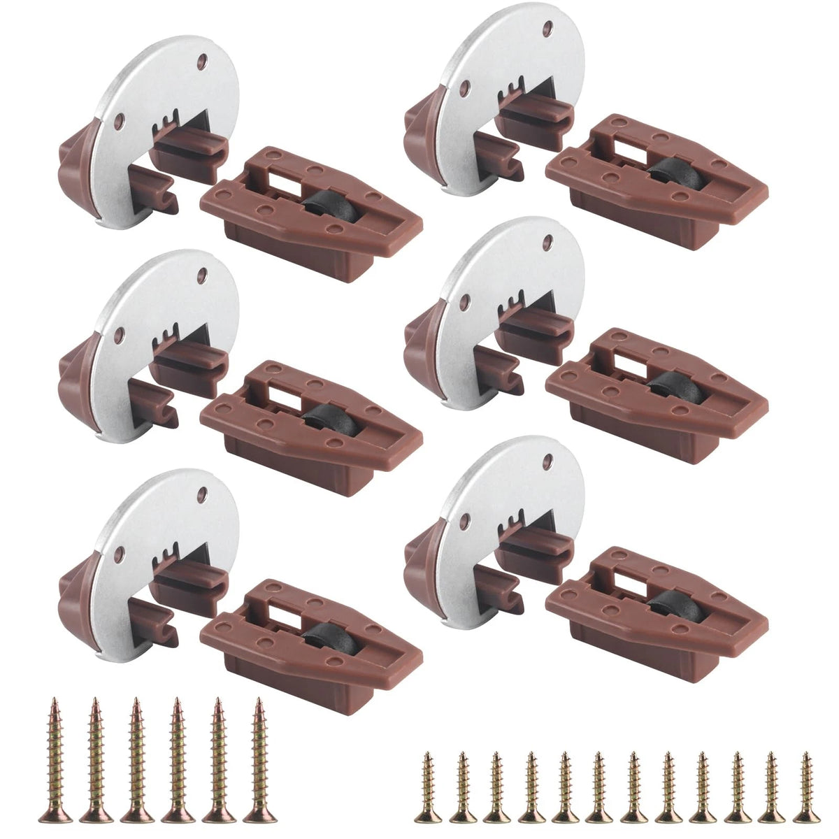 Set of 6 Heavy Duty Metal Roller Drawer Slides Replacement Kit