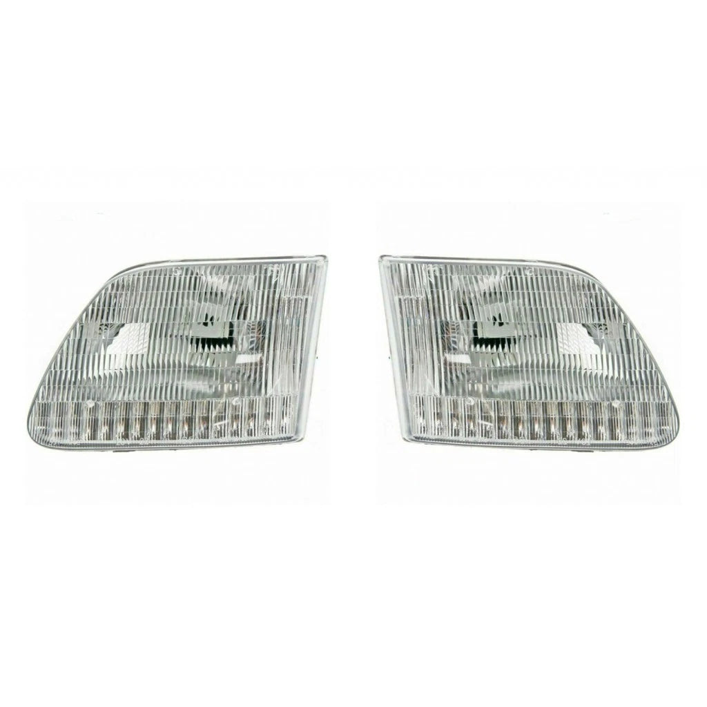 2X Headlight for Ford Expedition (1997–2002) LLX-PAIR-FO2502139V-CL360A70, FO2502139