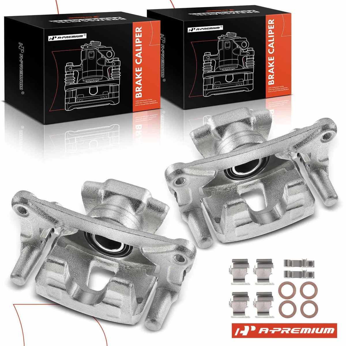 A-Premium Pair Front Disc Brake Calipers for BMW E38 740i 1995–1996 (34111163643, 34116752425, 34111166232)