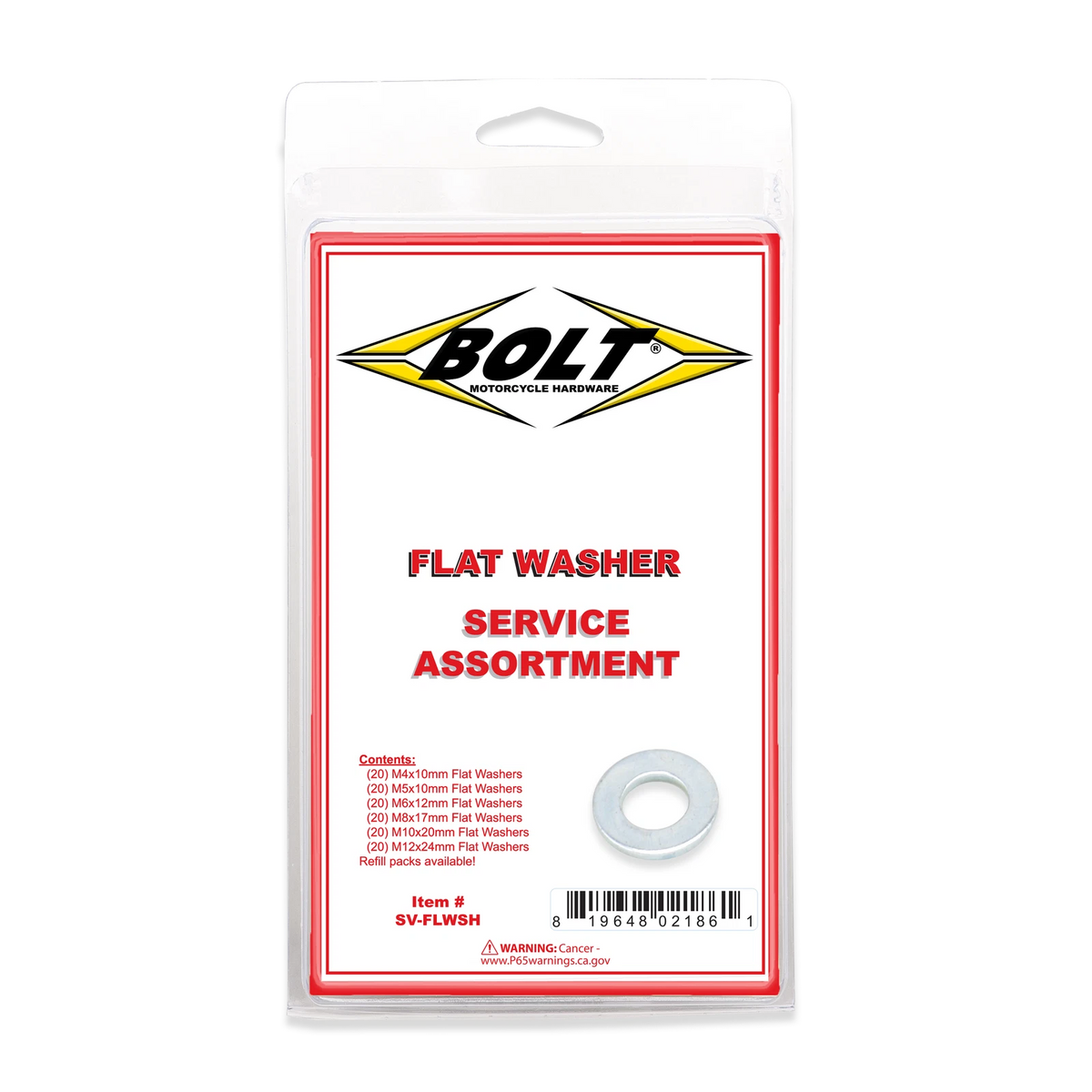 Flat Washers for Bolts, Nuts, Screws (020-10600)