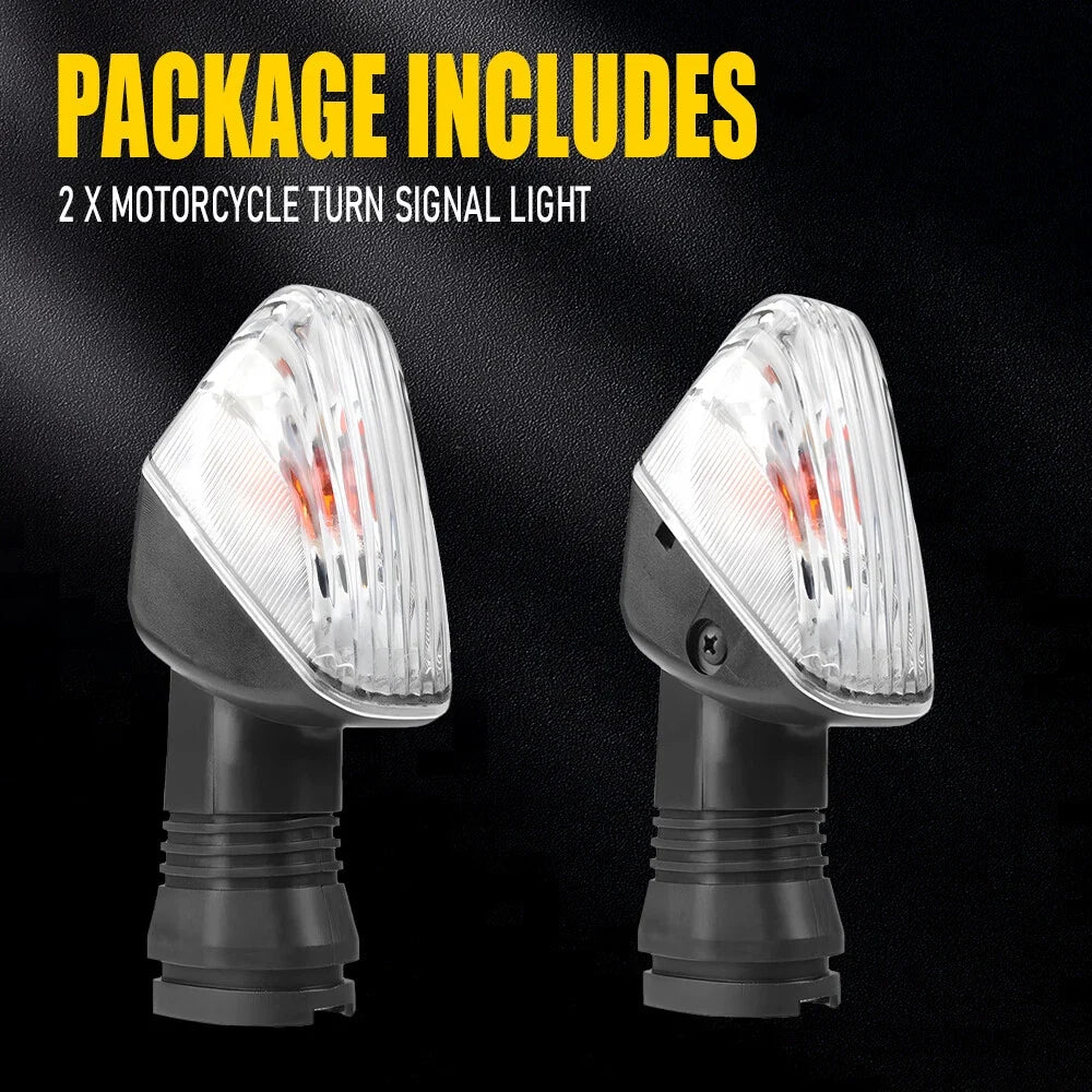 2X Front Rear Turn Signal Lights for Kawasaki Ninja 650R (2006–2008) Clear Lens