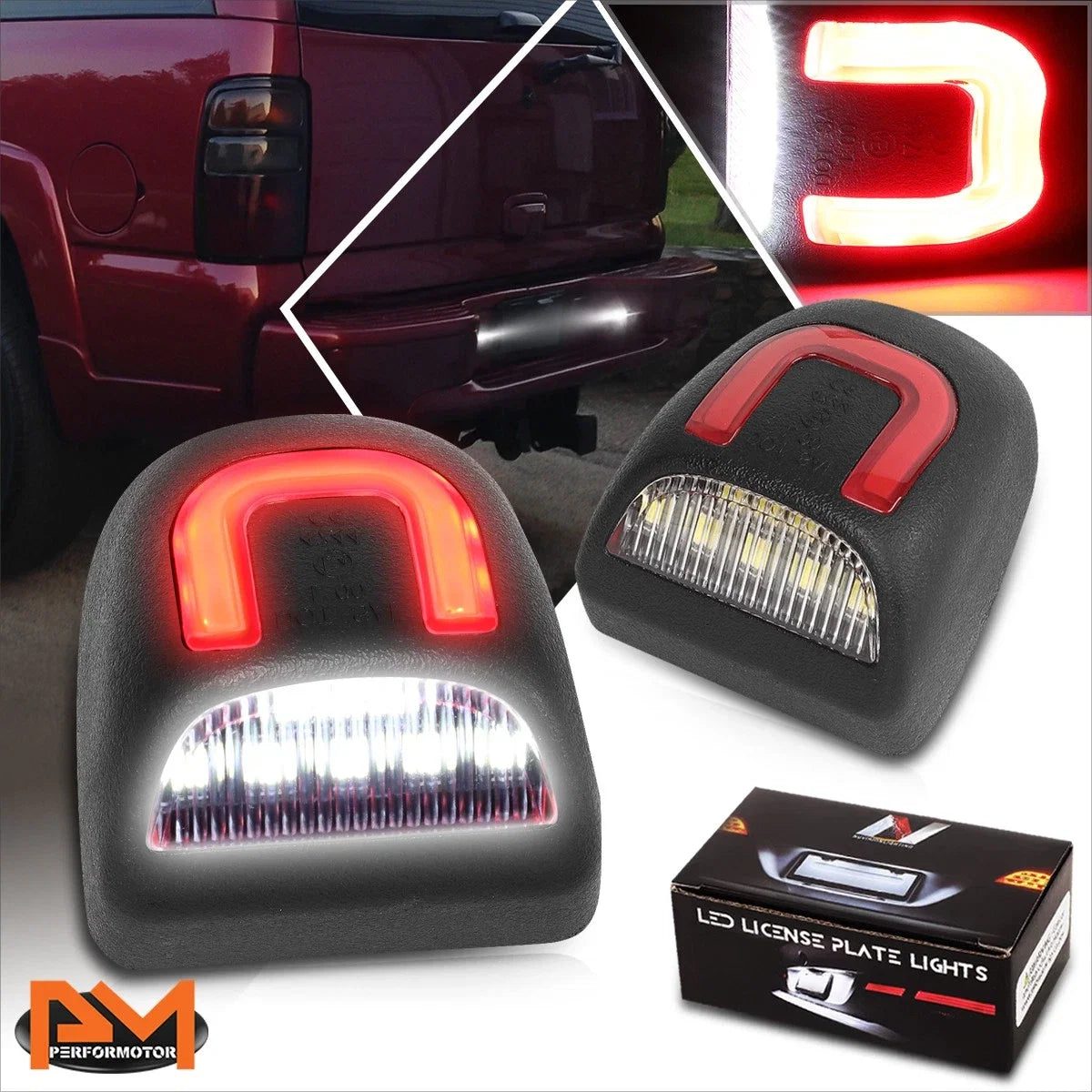 Nuvision C-Shape LED License Plate Lights for Silverado/Sierra (1999–2013)