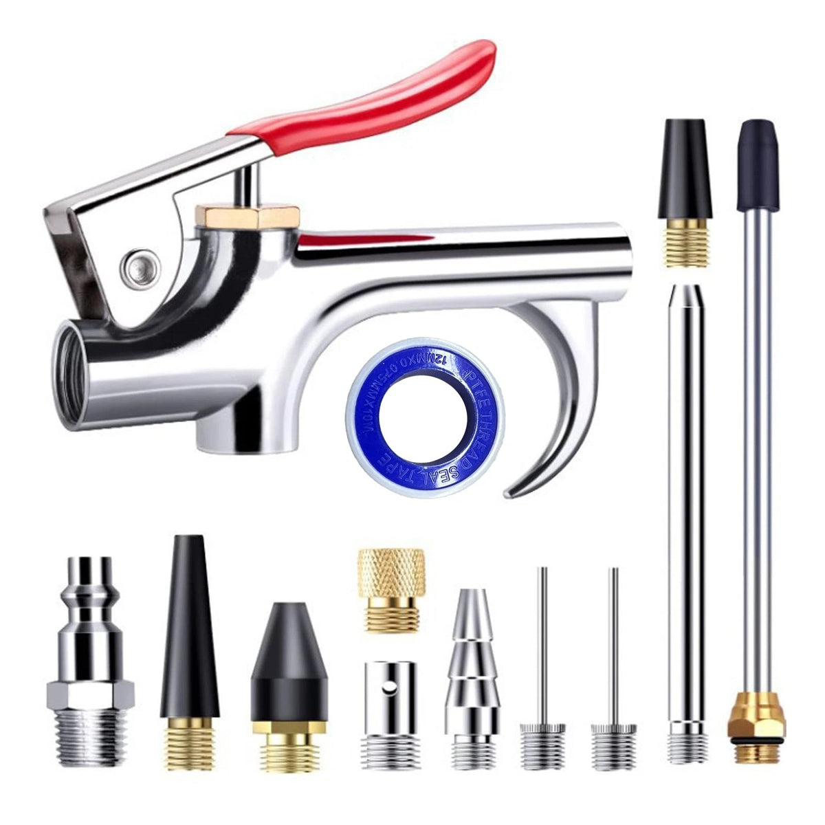 2X Air Nozzle Blow Gun Kit for Automotive Use (13PCS)