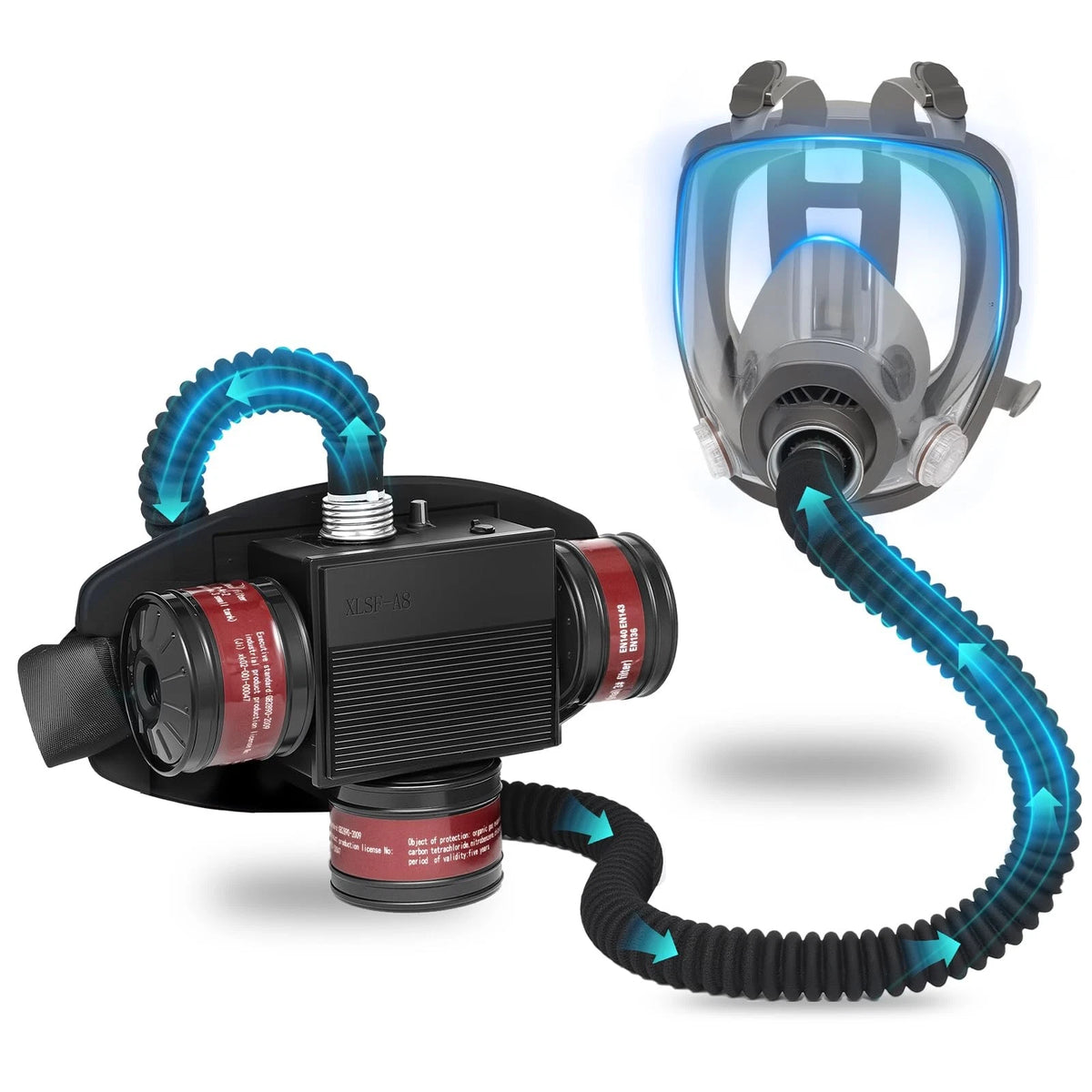 1 Count PAPR Respirator System for Automotive Use (Grey)