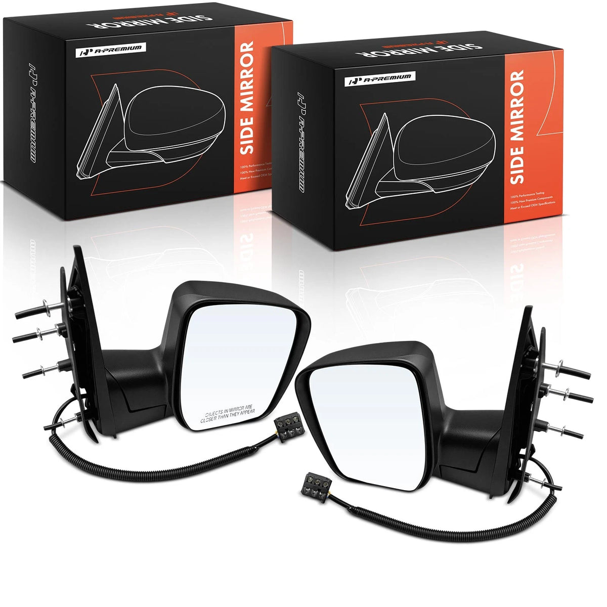 Pair Power Mirrors for Ford E-150 E-250 E-350 Super Duty (2007–2008) - 7C2Z17682AA, 7C2Z17683AA
