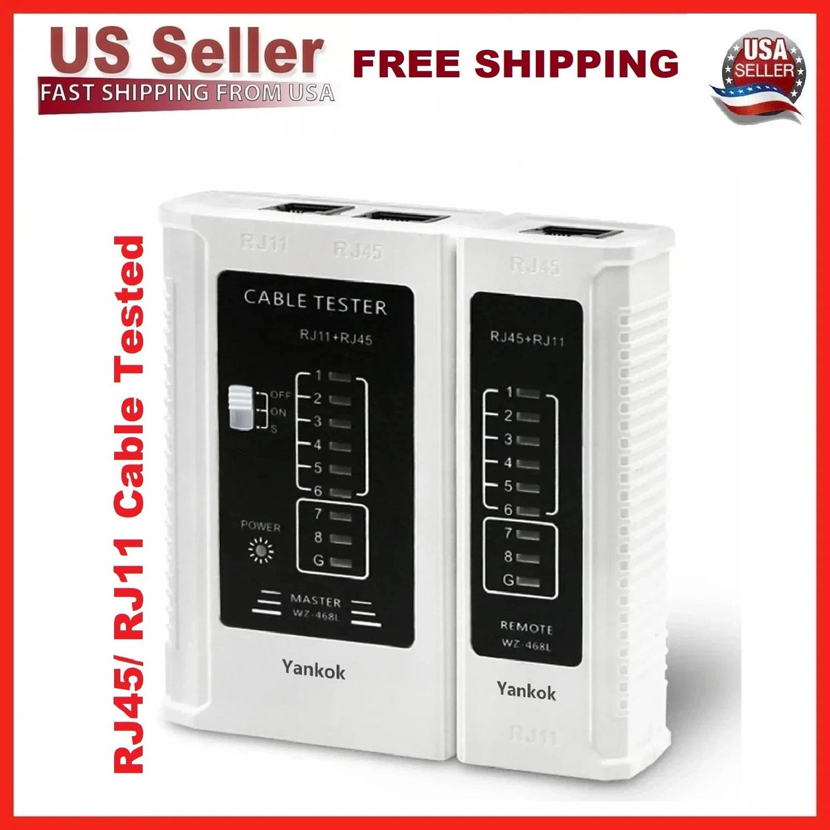 Network Cable Tester for RJ45 RJ11 RJ12 CAT5 CAT6 UTP USB LAN