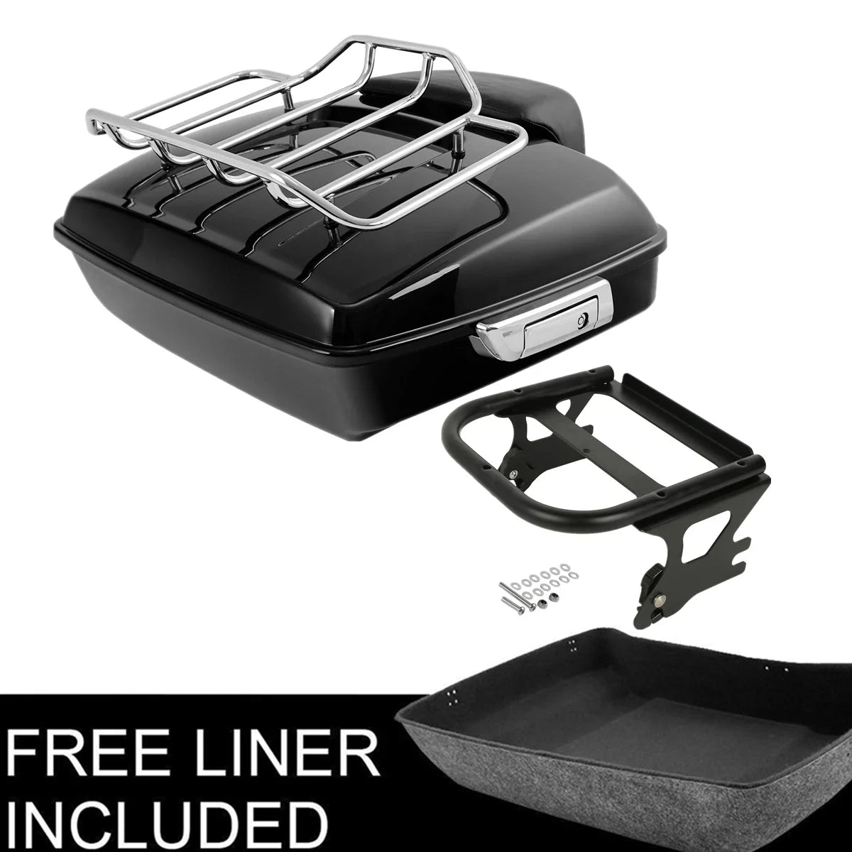 Chopped Trunk Backrest with Mounting Rack for Harley Touring Road King (1997–2008)