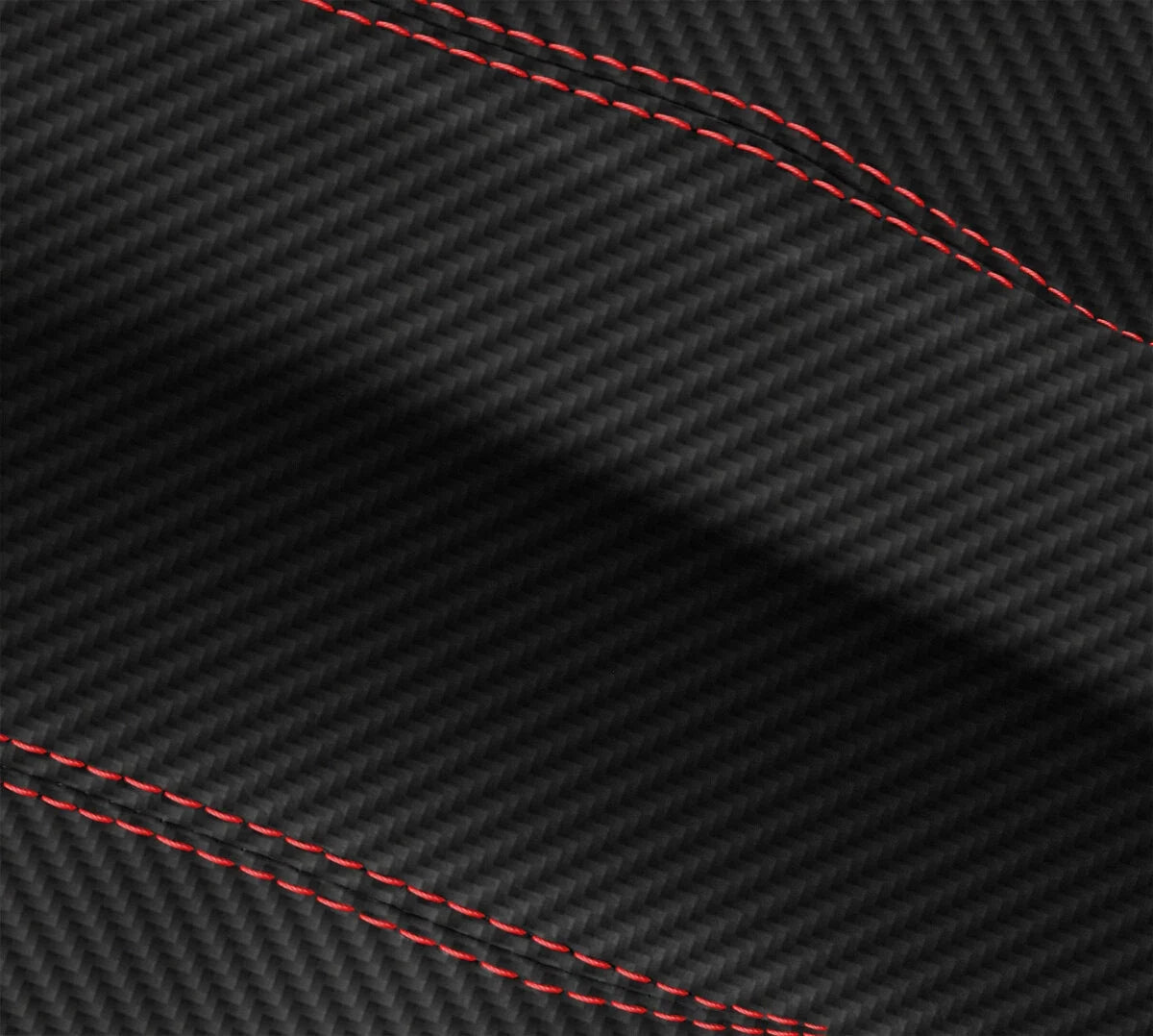 Console Lid Armrest Cover for Discovery Sport (2015–2019) Carbon Fiber Red Stitch