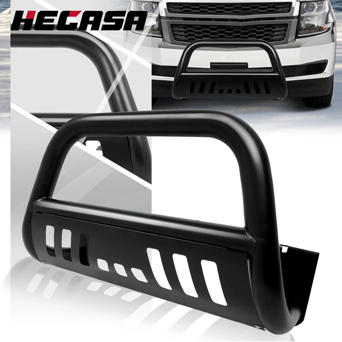 3" Front Bull Bumper Bar Brush Guard for Silverado Sierra Tahoe Yukon (1999–2007)