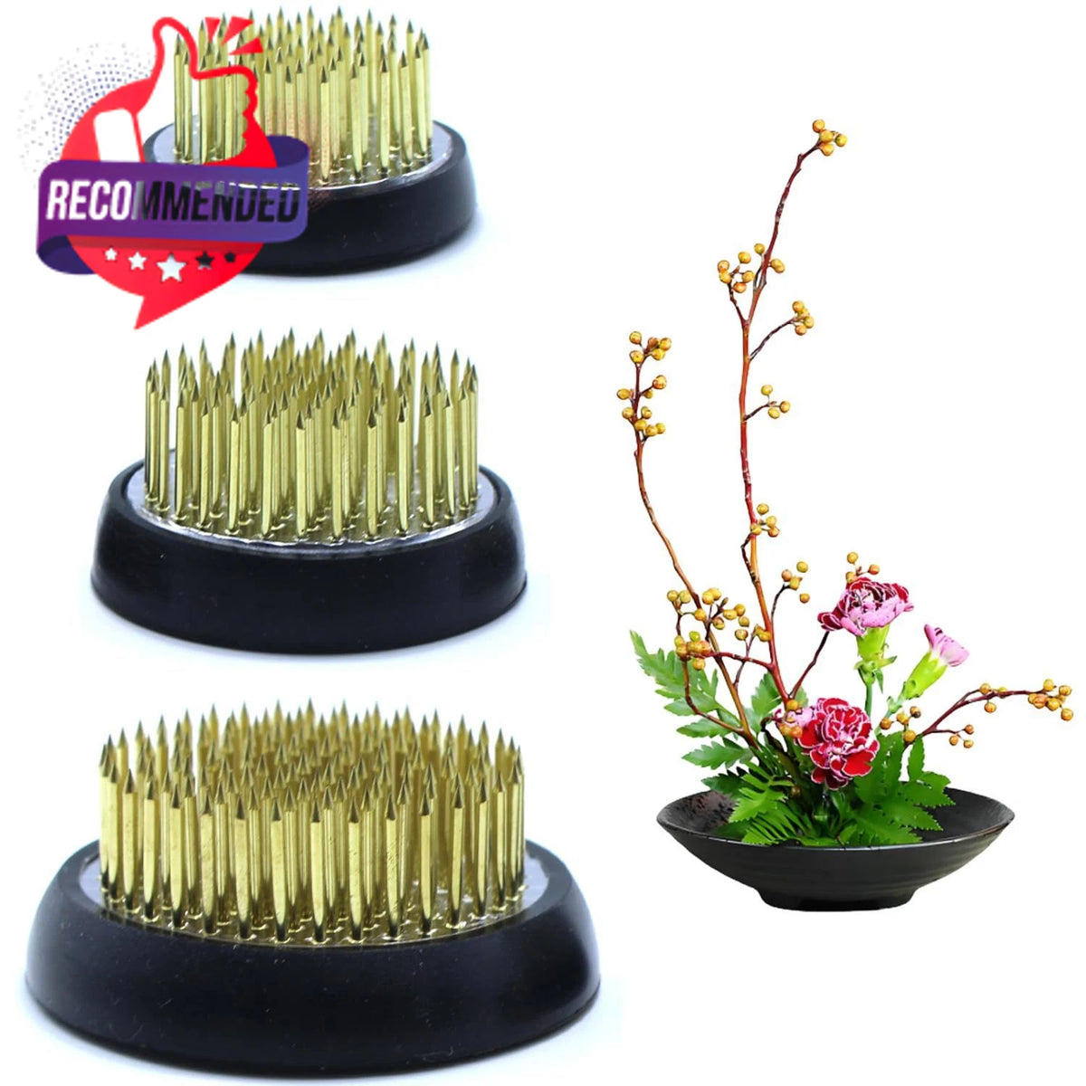 3X Ikebana Stem Holders for Floral Arrangements