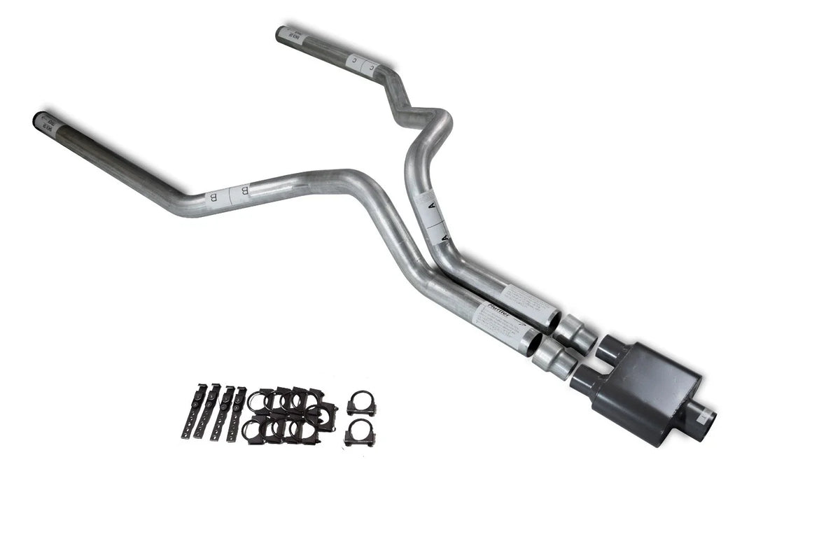 Dual Exhaust Kit for Chevy GMC 1500 Truck (1996–1999) 3" 1 Chamber Muffler