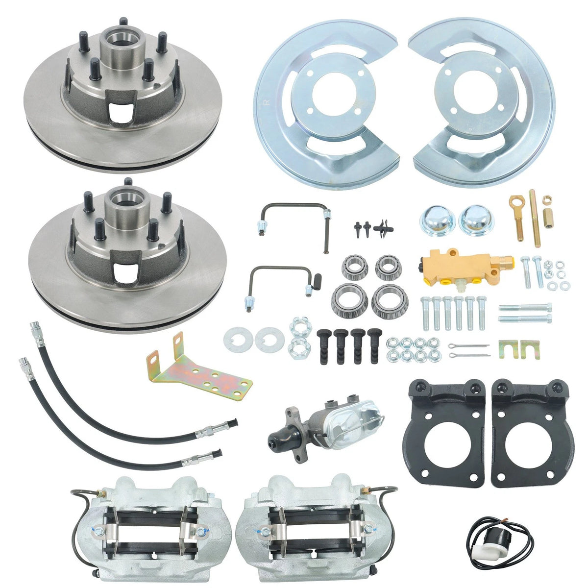 Disc Brake Conversion Kit w/ Manual Master Cylinder Rod for Ford Mustang (BCK36509K)