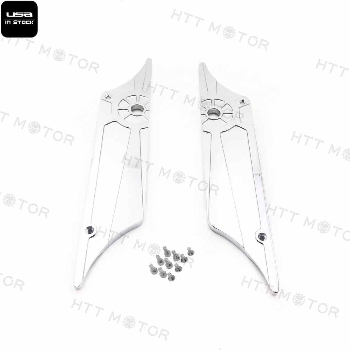 Chrome Aluminum Saddlebag Latch Kit Hinge Cover for Harley Touring (1993–2013)