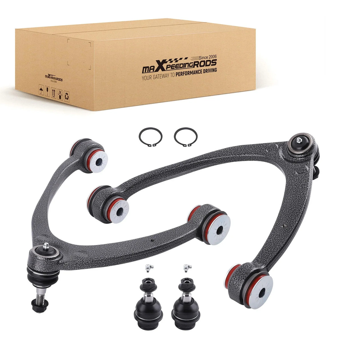 Set of 4 Front Upper Control Arm Lower Ball Joints for Chevy Silverado GMC Sierra 1500 (2007–2018)