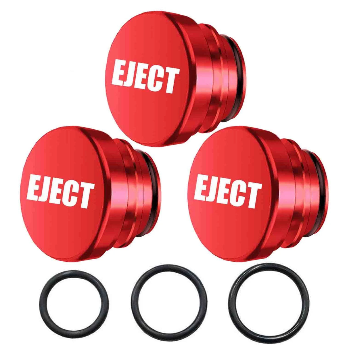 Set of 3 Aluminum Cigarette Lighter Socket Cover Caps for Universal Fit