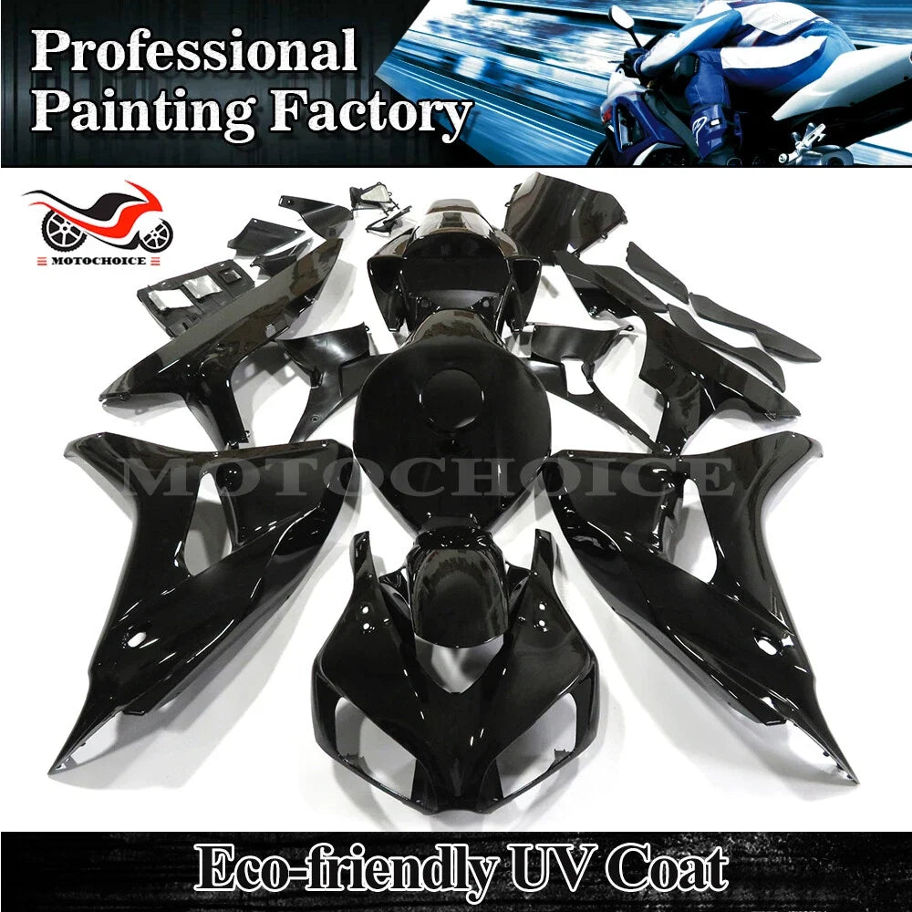 Glossy Black ABS Injection Fairing Kit for Honda CBR1000RR (2006–2007)