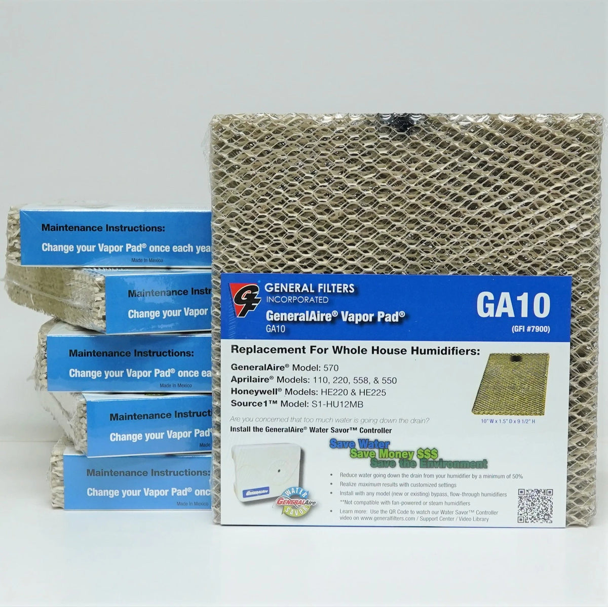 10-6 6PAK #10 Water Panel Pad Filter for Aprilaire Humidifier 500 550