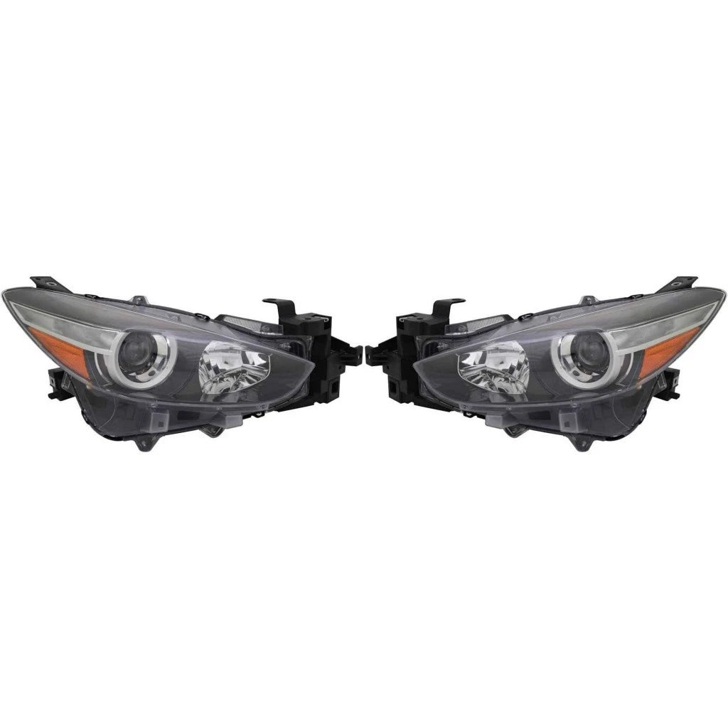 Headlight Assembly Set for Mazda 3 (2017–2018) PLX-M0-20-9944-00-CL360A55, MA2502149, MA2503149