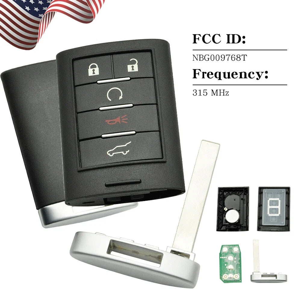 Replacement Remote Key Fob Entry for Cadillac SRX ATS XTS (2010–2015)