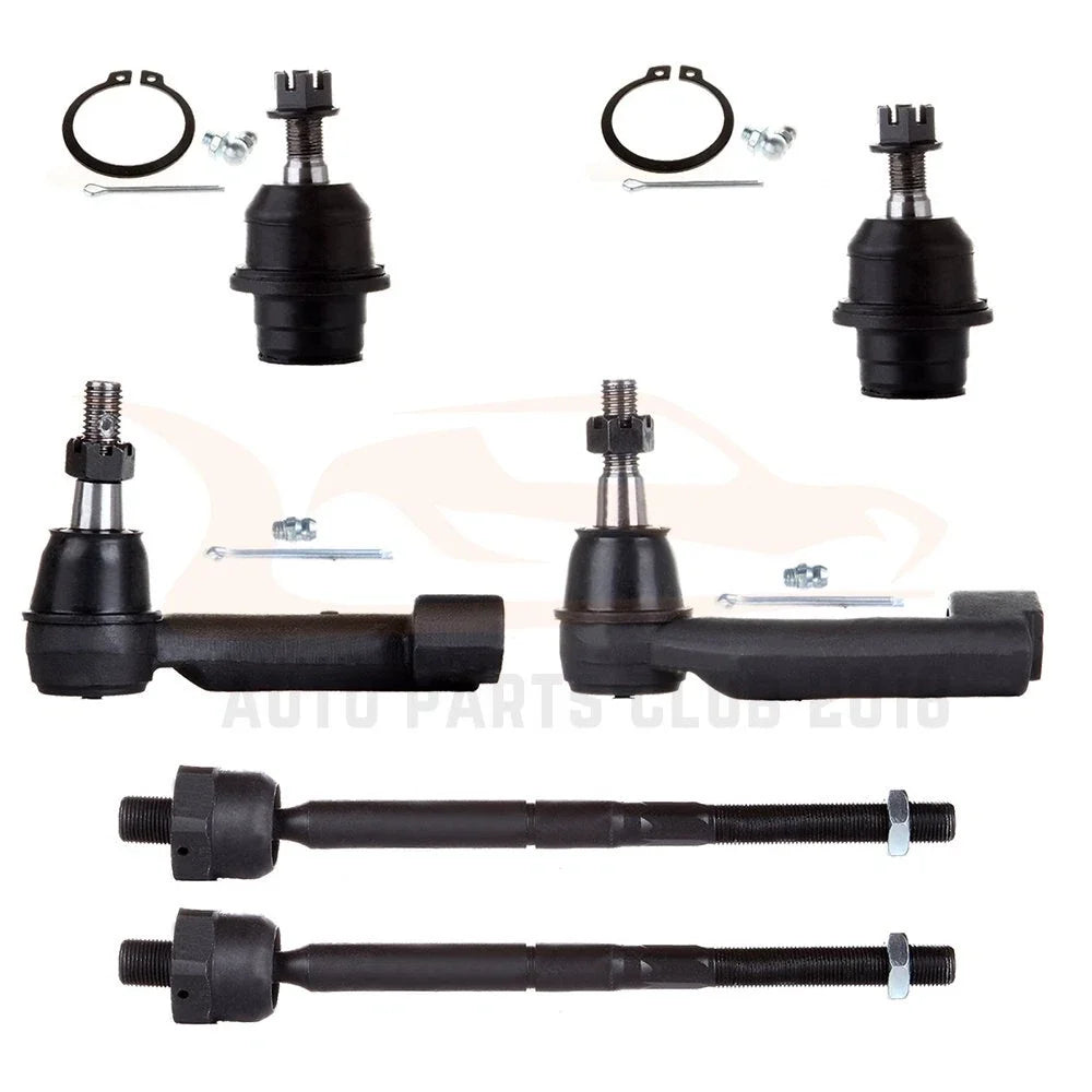 Set of 6 Front Lower Ball Joints & Tie Rods for Ford Expedition (2007–2014)