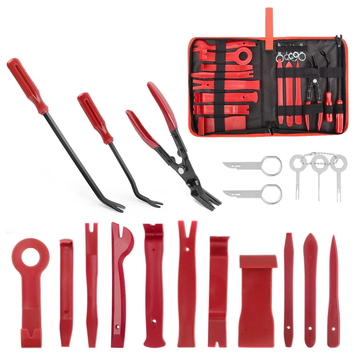 19-Piece Trim Removal Tool Set for Automotive Panel Fasteners