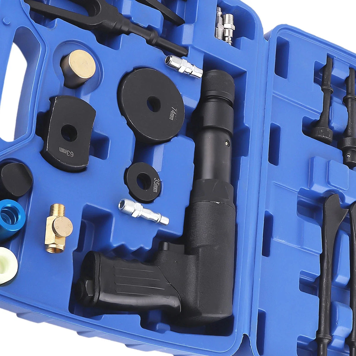 Air Hammer Kit for Heavy Duty 90 PSI Pneumatic Tool Set for 19PCS Chrome Steel with Case (19PCS)