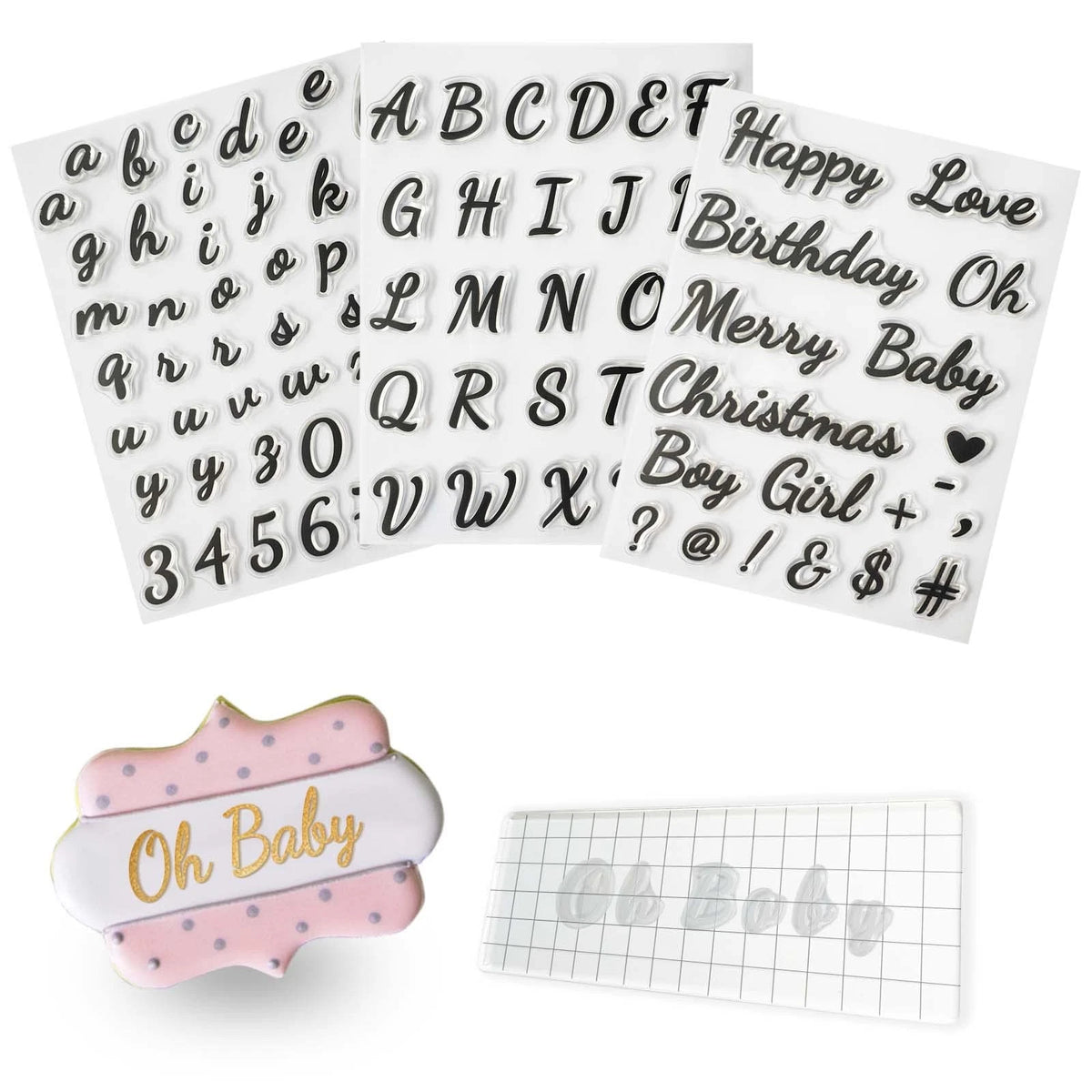 4X Alphabet Cake Stamps for Fondant Cookie Biscuit