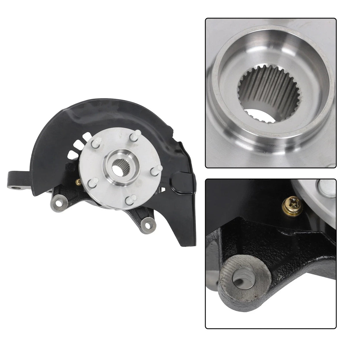 Set of 2 Front Steering Knuckle & Wheel Bearing Hub for Toyota Sienna (2004–2010)