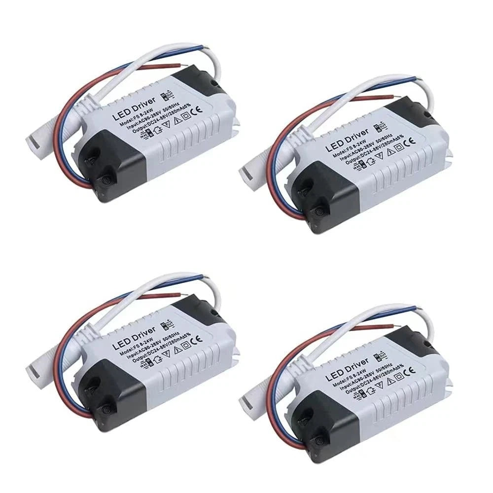 Set of 4 LED Drivers 8/12/15/18/21W Dimmable Power Supply