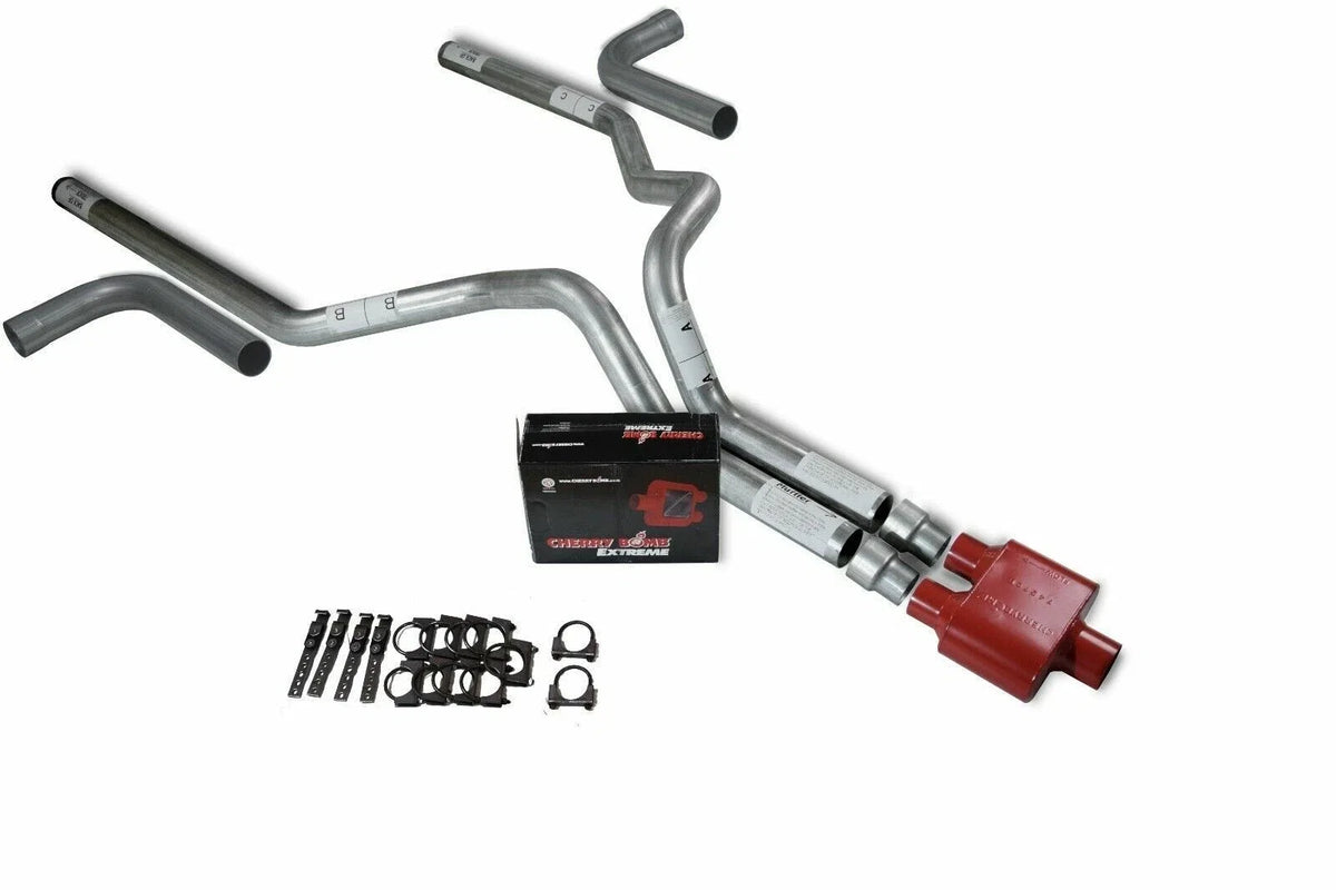Dual Exhaust Kit for Ford F-150 (1987–1997) - Cherry Bomb Extreme Side Exit