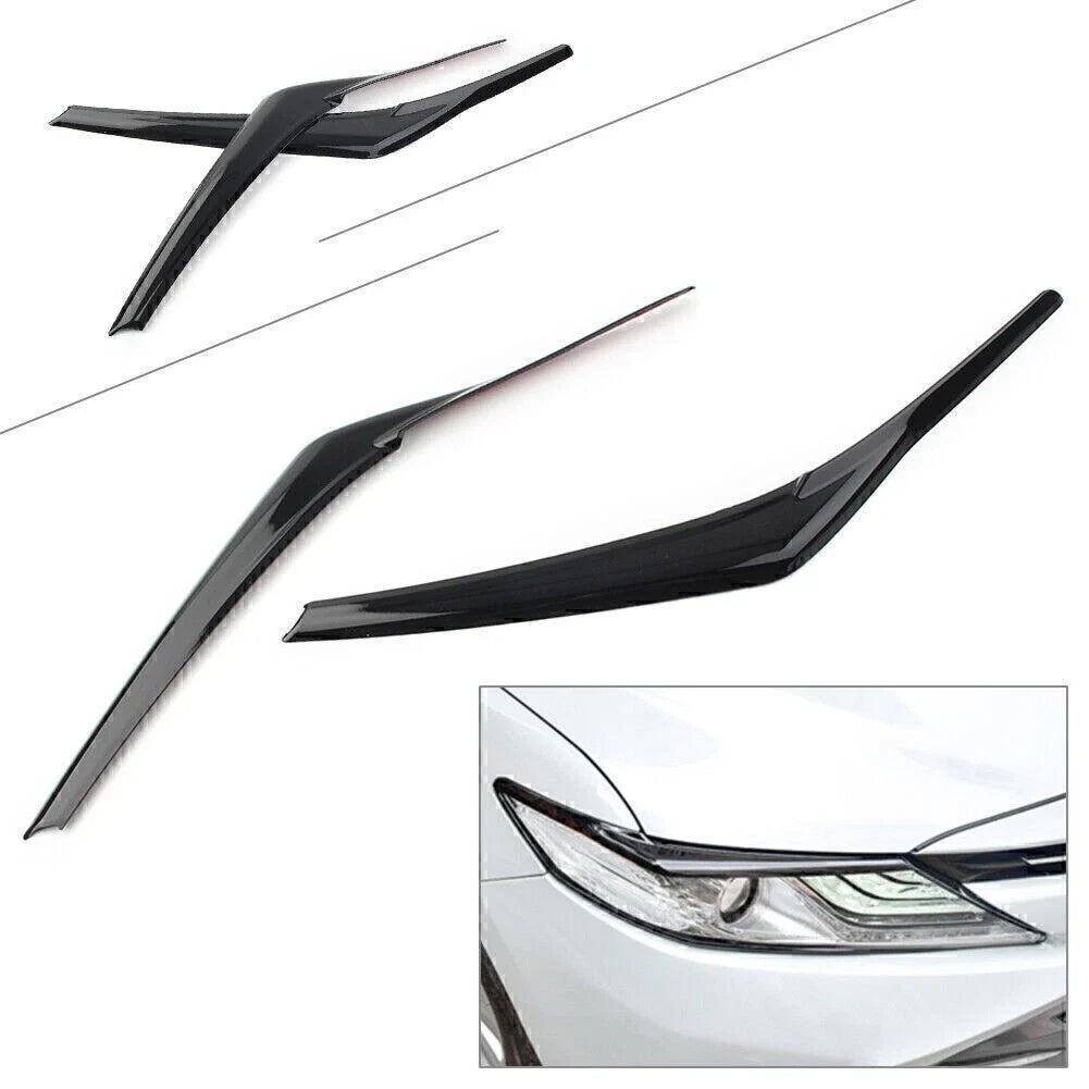 Headlight Eyebrow Trim for Toyota Camry SE XSE (2018–2024) Black