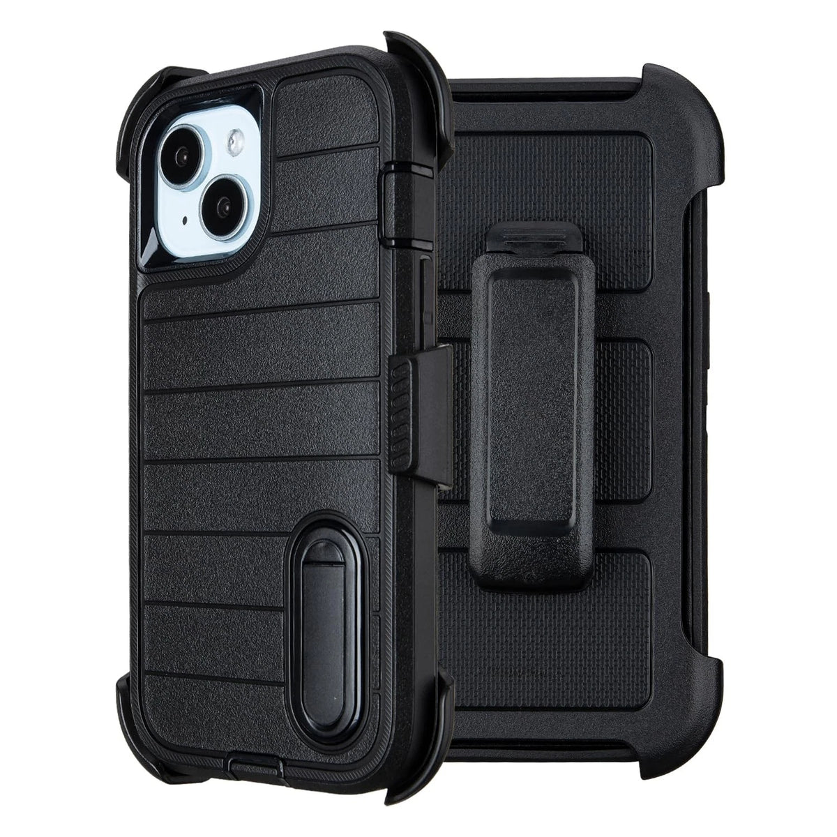 Defender Case for iPhone 13 with Belt Clip Holster Kickstand Black
