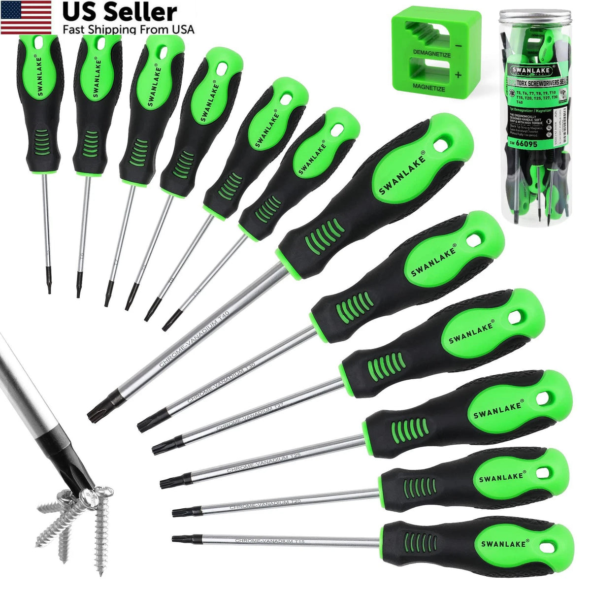 13-Piece Magnetic Torx Screwdriver Set for Automotive Use