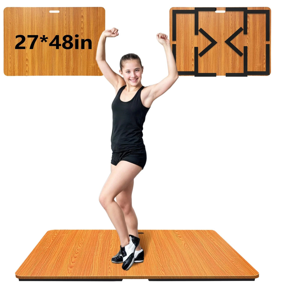 Portable Dance Floor for Tap Dancing (Oak Color)