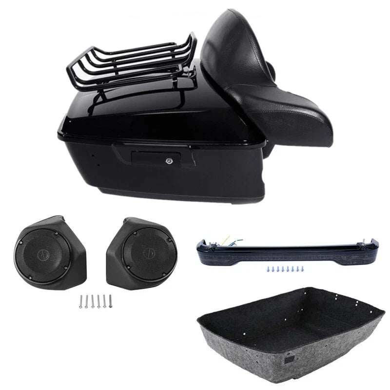 Trunk Pad Rack Light Speakers for Harley Touring Road Glide (2014–2026)
