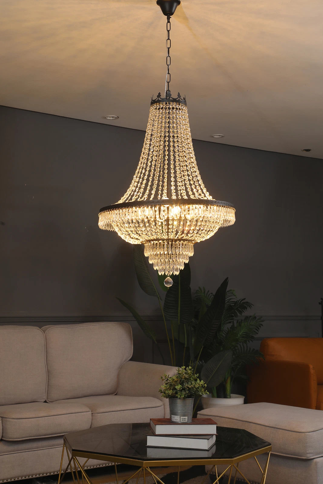 Crystal Chandelier Pendant Lamp for Vintage Ceiling Lighting