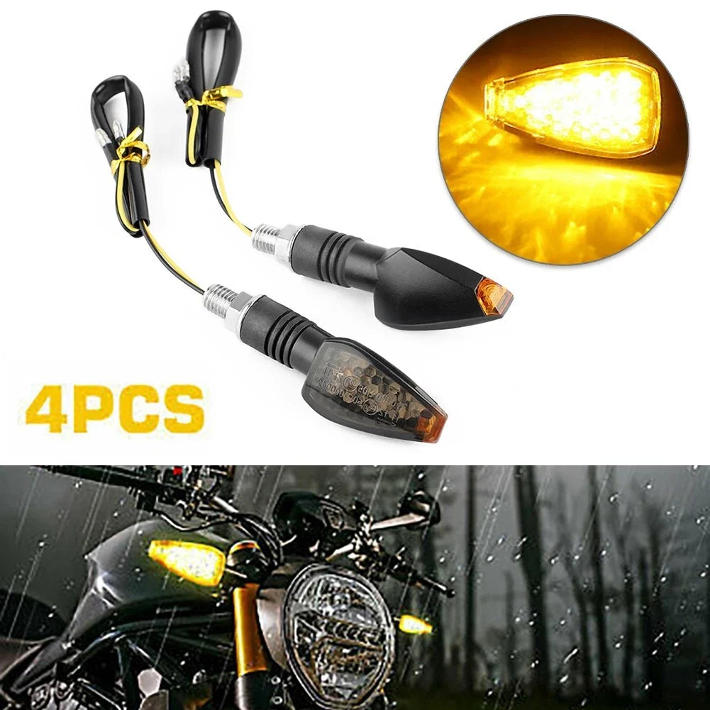 2X LED Turn Signal Lights for Universal Motorcycle (12V)