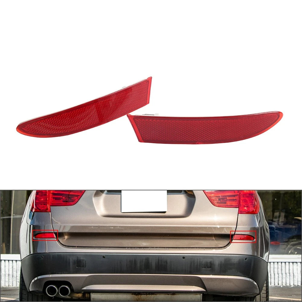 2X Rear Bumper Reflector Red Lens for BMW X3 (2011–2017)