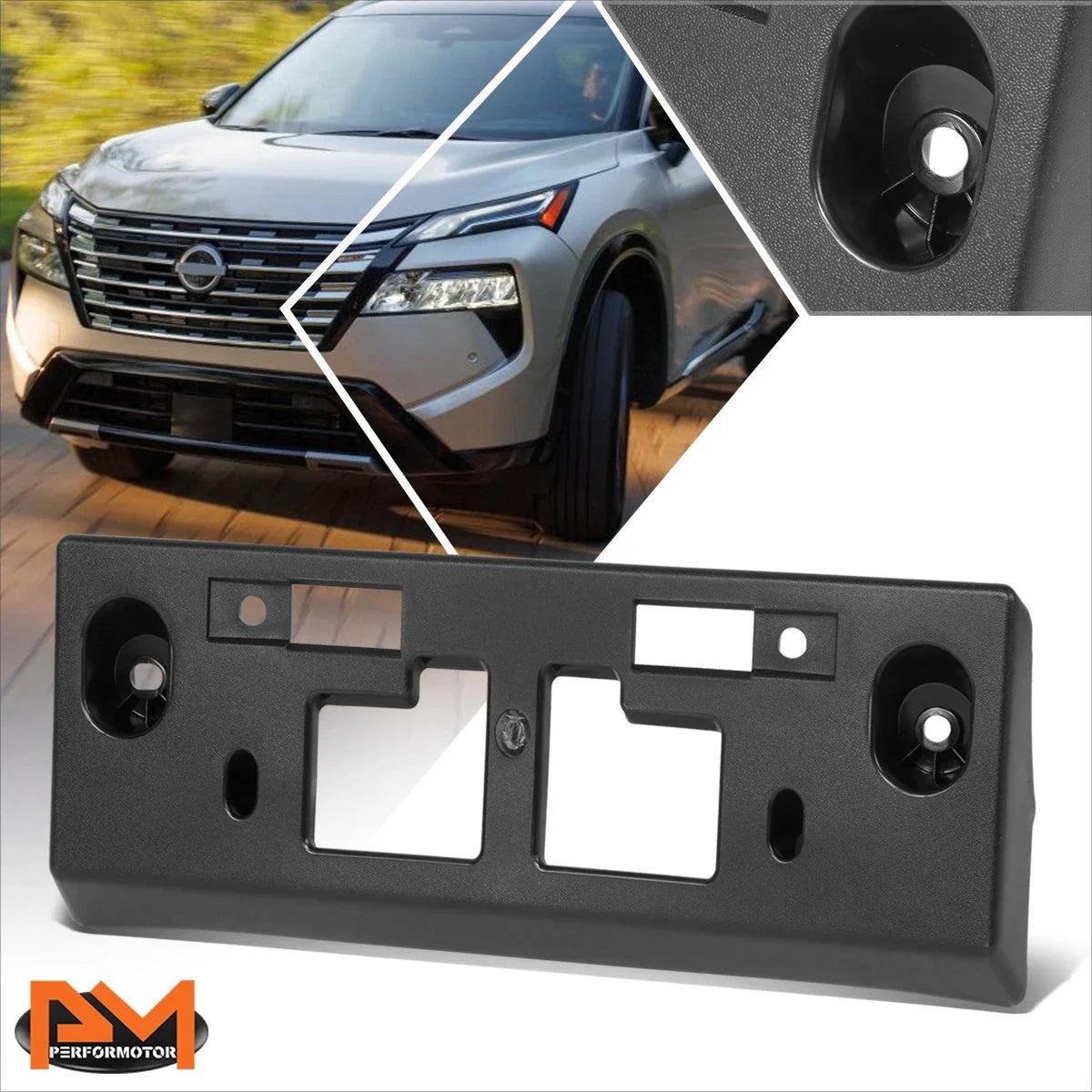 Front Bumper License Plate Mount Bracket for Nissan Rogue (2021–2023)