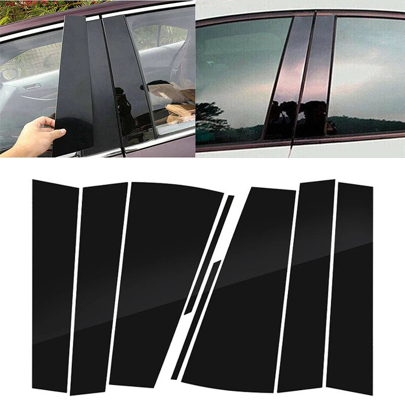 8pcs Set Black Pillar Posts Trim for Honda Odyssey (2018–2022)