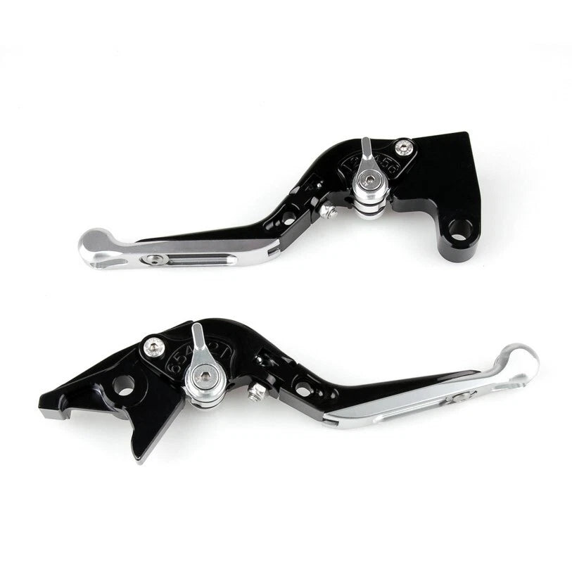 Adjustable Folding Brake Clutch Levers for Suzuki GSXR1300 GSF GSX (M543-A018-Silver)