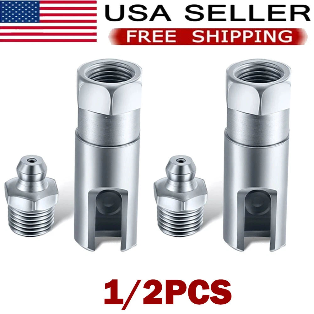 1/2PC Right-Angle 90-Degree Grease Coupler with 1/8 Inch NPT Threads